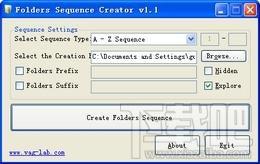 Folders Sequence Creator,批量新建文件夹,Folders Sequence Creator下载,Folders Sequence Cre
